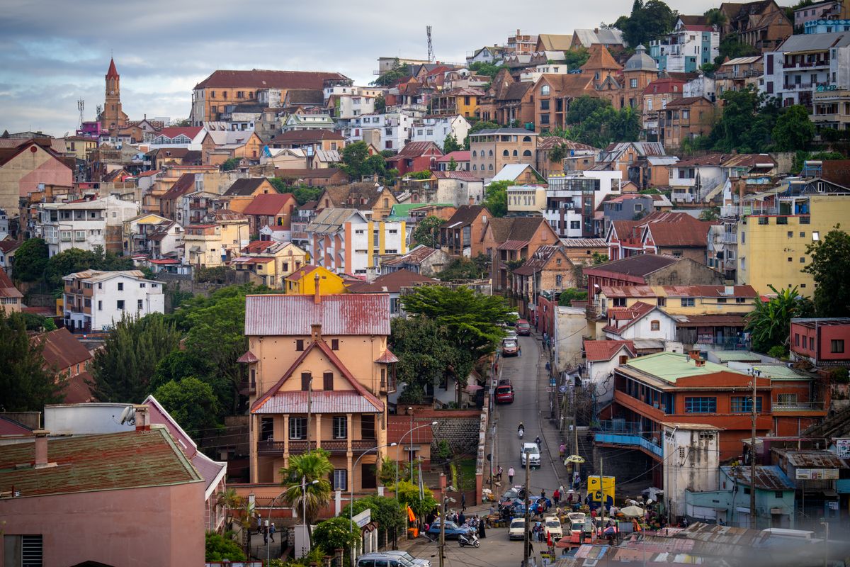 Les maisons colorées sur les collines d’Antananarivo